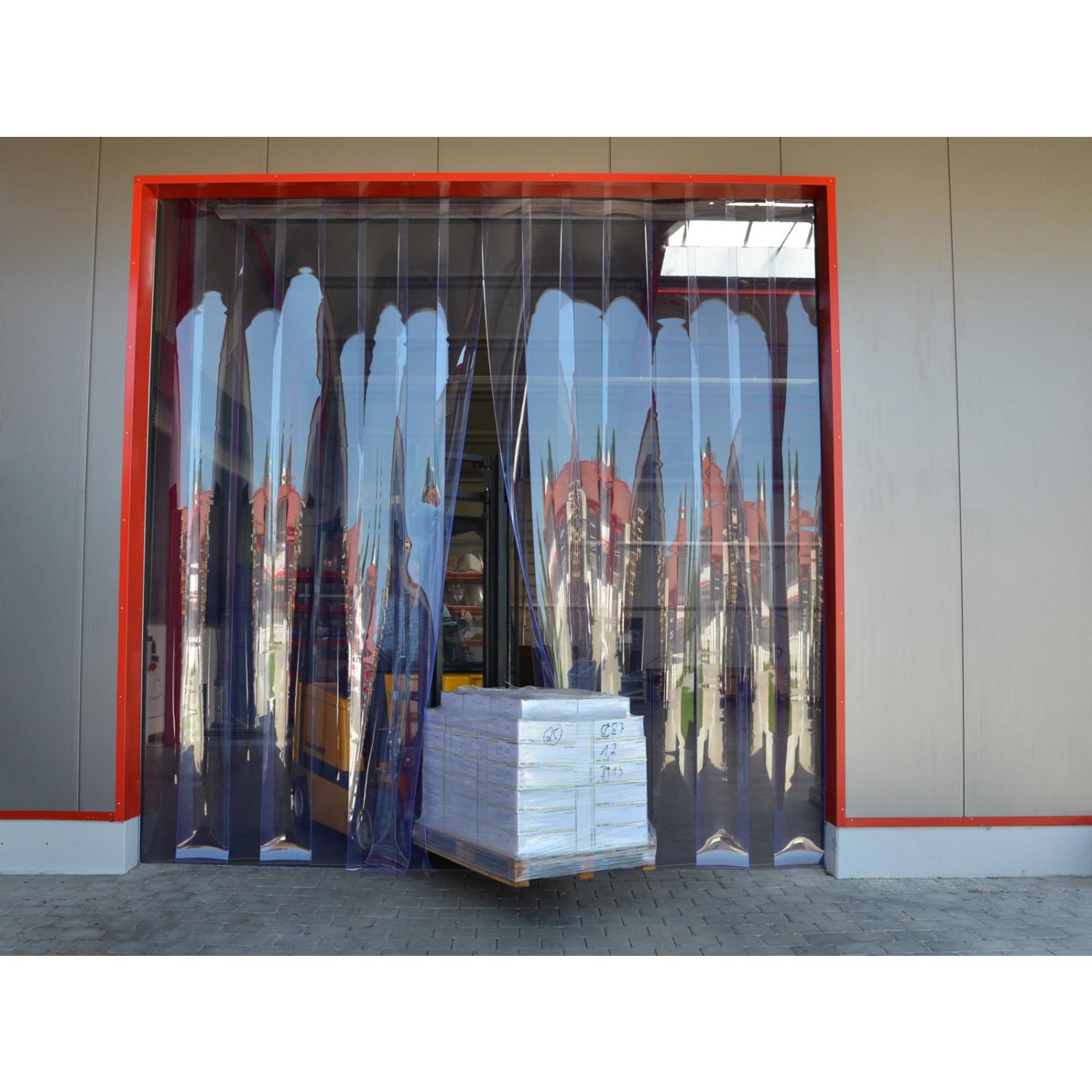 Rideau à lanières PVC Transparentes ignifugé Norme M2 200x2mm isolation  faible mm (36%)