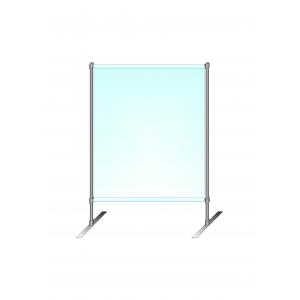 Schutzstellwand, B x H 1400 x 2000 mm, Stahlrahmen geschweißt, Farbe: Anthrazit (ähnlich RAL 7016), Fensterfolie transparent